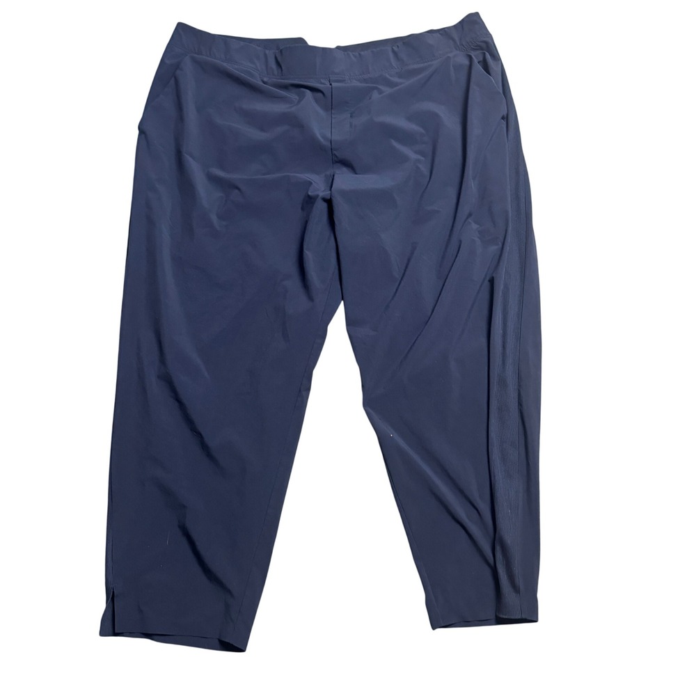 Athleta Brooklyn Ankle Pant Navy Blue Plus Size 26 Lightweight Travel Trousers